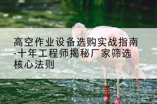 镇远剪叉式升降机厂家-高空作业设备选购实战指南-十年工程师揭秘厂家筛选核心法则